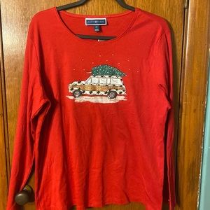 Red Long Sleeve Christmas Shirt BRAND NEW